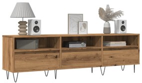 kézműves tölgy színű szerelt fa TV-szekrény 150 x 30 x 44,5 cm