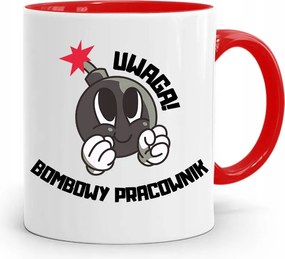 Munkavállalóknak Piros Bomba Munkavállaló Bögre fényképes nyomtatással