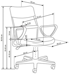 LIRI irodai szék, szürke