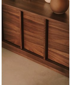 Barna TV-állvány diófa dekorral 200x47x40 cm Onix – Kave Home