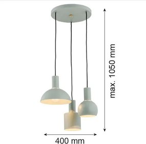 ARGON 1470 SINES Modern Led Függesztett Lámpa Sárgaréz, Zsálya E27 IP20