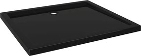 vidaXL téglalap alakú fekete ABS zuhanytálca 80 x 90 cm
