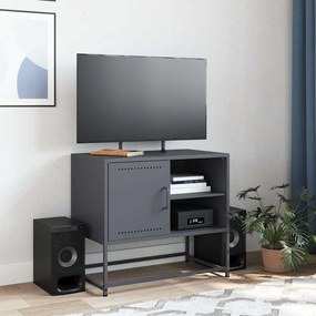antracitszürke acél TV-szekrény 68 x 39 x 60,5 cm
