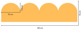 PIPPER. Textil öntapadó tapéta - Mini Ív - Sárga szín Szín: Sötét