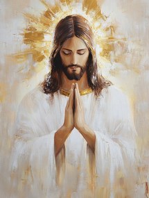 Canvas Vászonkép Jézus Krisztus Imádság Glória 60x80