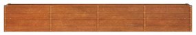 Rozsda színű corten acél kerti magaságyás 320 x 40 x 45 cm