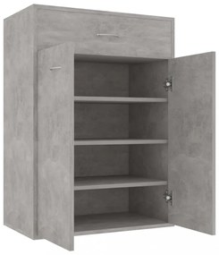 betonszürke szerelt fa cipősszekrény 60 x 35 x 84 cm