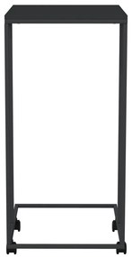 Fekete szerelt fa kisasztal kerekekkel 40 x 30 x 63,5 cm