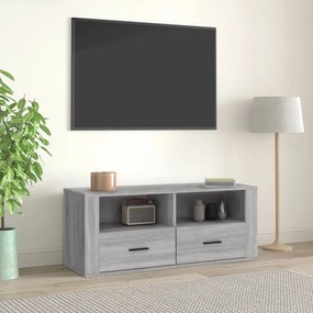 Szürke sonoma színű szerelt fa TV-szekrény 100 x 35 x 40 cm