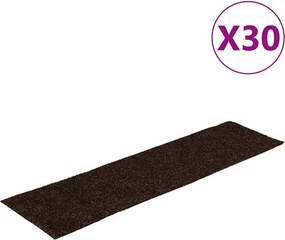 vidaXL öntapadós lépcsőszőnyegek 30 db 76 x 20 cm barna téglalap alakú