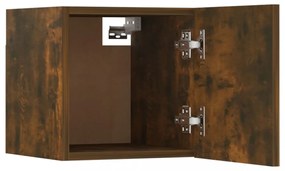 8 db füstös tölgyszínű fali TV-szekrény 30,5 x 30 x 30 cm