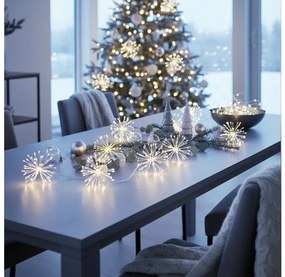 Brilagi - LED kültéri karácsonyi fényfüzér, 150 db LED, 5 m, IP44, hideg fehér, tűzijáték effektus