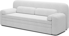 Fehér buklé kinyitható-tárolóhelyes kanapé 236 cm Elioss – ELTAP