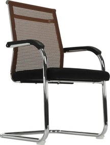 Tárgyalószék, fekete/barna, ESIN