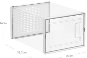 BOXIFY moduláris polcrendszer rekeszekkel, fehér