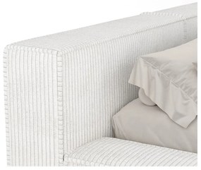 Krémszínű kárpitozott ágyneműtartós franciaágy ágyráccsal 140x200 cm Voliera – Maison de Rêve