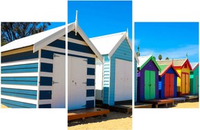 Kép - Brighton Beach, Melbourne, Ausztrália (90x60 cm)