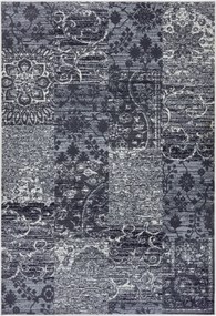 Modern nappali szőnyeg 235x320cm,szürke krémszínű patchwork puha haj