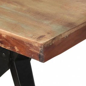 tömör újrahasznosított fa étkezőasztal 200 x 90 x 76 cm