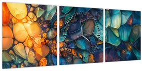 Kép - Üvegmozaik (órával) (90x30 cm)
