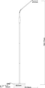 Globo 58504SS - SILVIO érintésvezérlésű, dimmelhető LED állólámpa LED/6,5W/230V, fekete