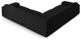 Fekete buklé sarokkanapé (variálható-L alakú) Molino – Micadoni Home