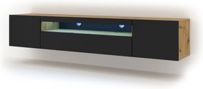 TV asztal/szekrény Aurora 200 (artisan tölgy + matt fekete). 1057703