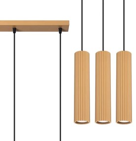 Sollux SL.1556 - Csillár zsinóron KARBON 3xGU10/10W/230V arany