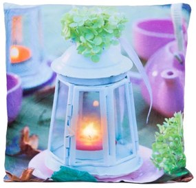 DIVERO Dekoratív párna LED világítással  lámpás 38 x 38 cm