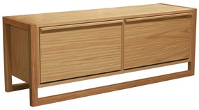 Natúr színű ülőkés billenő ajtós cipőtartó tölgyfa dekorral NewEst – Woodman