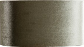 Bársony lámpabúra zöld színű, arany belsővel, ovális, 35/23/18