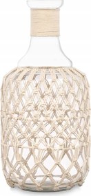 Üveg Kancsó Zsinóros Zsinórral Fehér 18 X 18 X 38 CM Retro