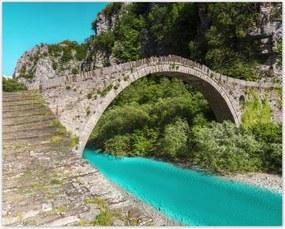 Poszterek 50x40 Türkiz folyó híd