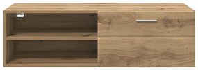 TV szekrény fiókkal kézműves tölgy 100.5 x 39 x 30 cm Faanyag