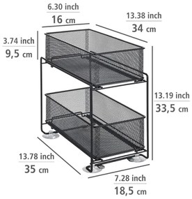 WENKO 69768800 - GIOMA konnektortartó 35x33,5 cm fekete