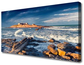 Canvas kép Sea Stones Landscape 125x50 cm