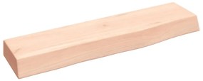 kezeletlen tömör tölgyfa fali polc 40x10x4 cm