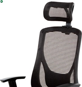 Fekete Hálós Irodai Szék, Szinkron Mechanikával. KA-A186 BK