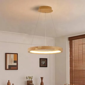 Brilagi - UMEA WOOD LED csillár kábelen LED/30W/230V átmérő 40 cm fa