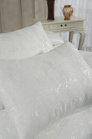 Slayka jacquard kétszemélyes ágytakaró szett, krém
