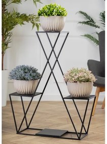 Virágállvány 95x78 cm fekete