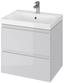 Cersanit Moduo, falra szerelhető mosdószekrény 60cm, fényes szürke, S929-009