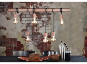 Eglo 49859 - Csillár zsinóron TOWNSHEND 4 6xE27/60W/230V