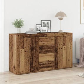 Oldalszekrény Régi fa Tömör újrahasznosított fa 120 x 36 x 69 cm