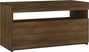 vidaXL barna tölgy színű TV-szekrény LED-világítással 75 x 35 x 40 cm