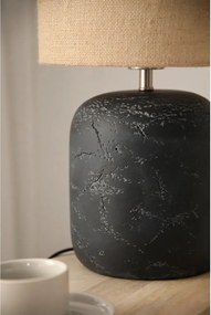 Fekete-natúr színű asztali lámpa juta búrával (magasság 45 cm) Montagna – Markslöjd