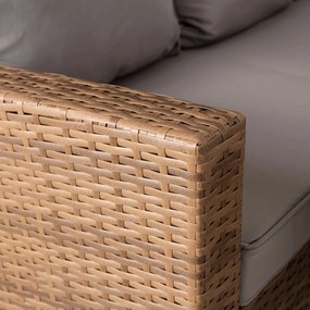 COMODO kerti bútor szett barna/szürke