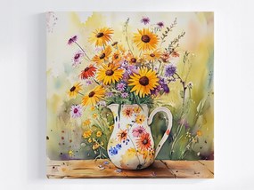 Poszter Színes Mezei Virágok Csokor Kancsó Nyár 40x40