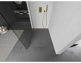 Mexen, Mexen Kioto zuhanykabin fala 180 x 200 cm, transzparens 8 mm, arany - 800-180-101-50-00