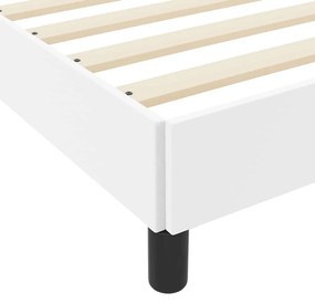 Ágy matracmal Tiszta fehér 200 x 200 cm Műbőr